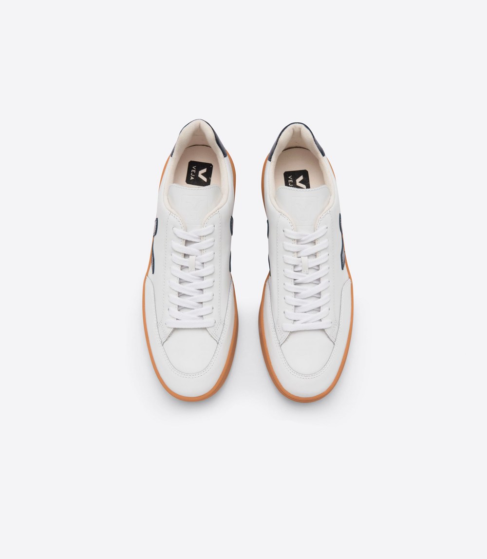 Veja Sneakers Womens - V-12 Leather - White - 4789GMCQW